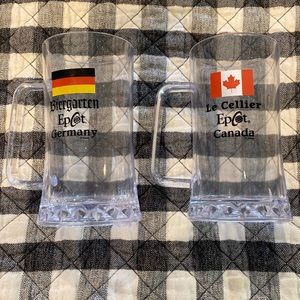 Epcot world showcase souvenir beer mugs - Canada and Germany